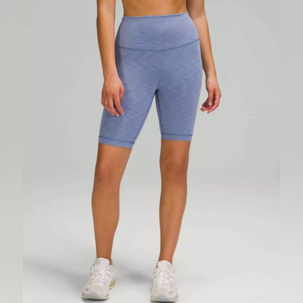 Like new! Lululemon Wunder High Rise Short 8" Size 2 Water Drop Blue Eve…